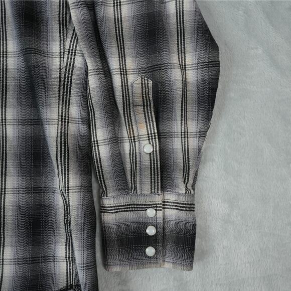 Wrangler Premium Performance Pearl Snap Western Shirt Mens XL Advance Comfort - Picture 3 of 11